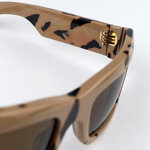 SALE! NEW Gucci GG1296S 003 Black Big Spotted Havana Rectangle Unisex Sunglasses